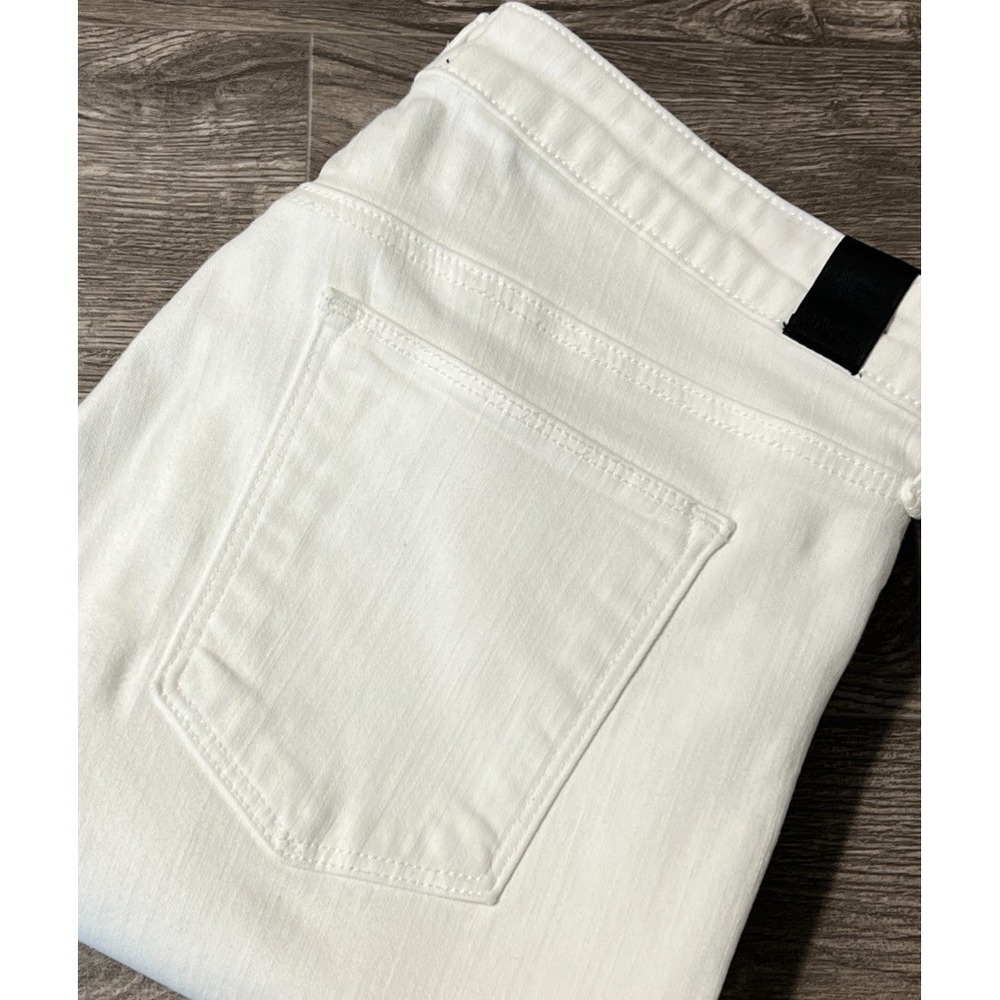 Vince Women's Dylan Skinny Stretch Mid Rise Optic White Jeans Size 28 (31x31)